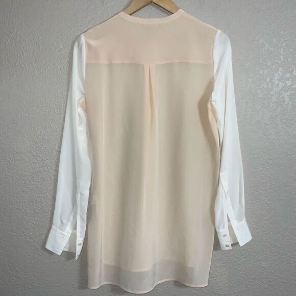 Vince color block silk button down shirt size 4 - Picture 8 of 10